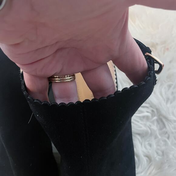 LC Lauren Conrad Sunstone Black Sling Back Heeled Booties Women's Size 9.5 - Picture 8 of 13